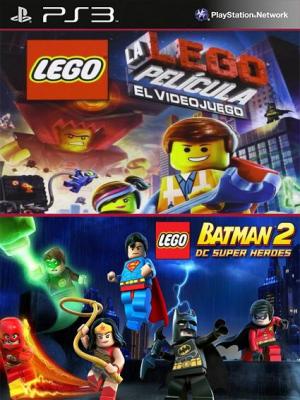 2 juegos en 1 LEGO Pelicula El Videojuego Mas LEGO Batman 2 DC Super Heroes PS3